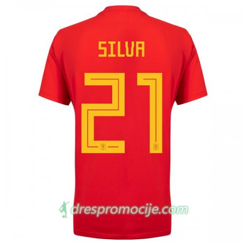 Španjolska Dres David Silva 21 Ženska Domaći Svjetsko prvenstvo 2018 Španjolska Dres David Silva 21 Ženska Domaći Svjetsko prvenstvo 2018